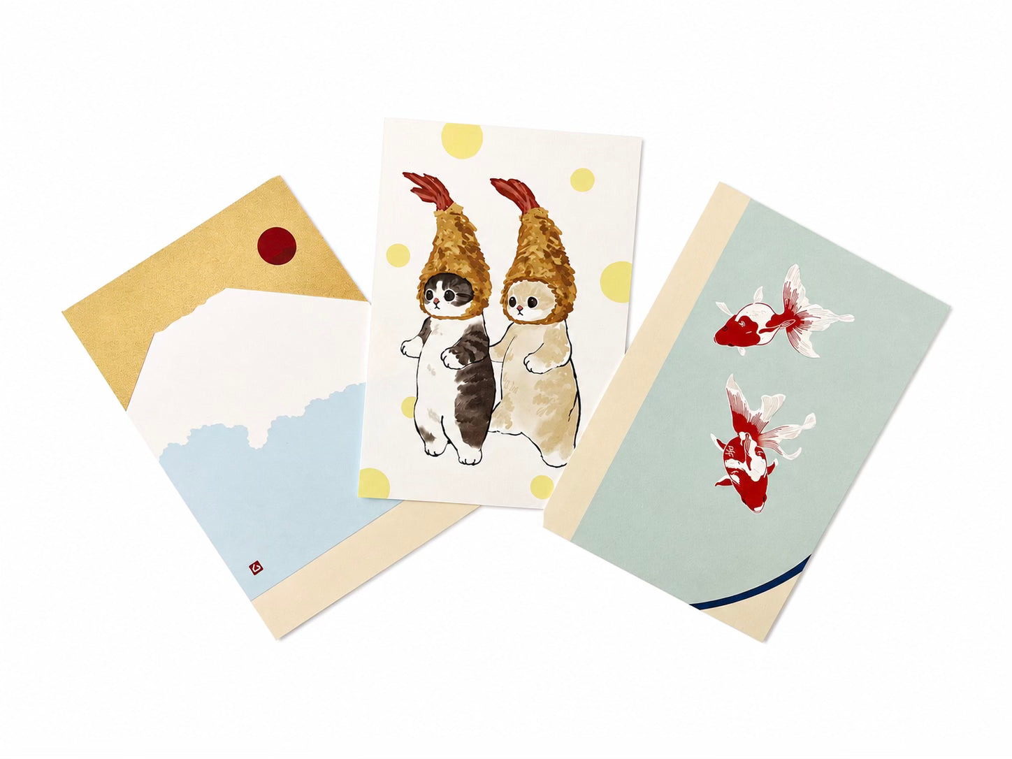 Japanese greeting card and postcard set