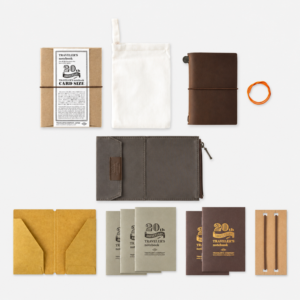 TRAVELER'S Notebook Card Size Limited Edition 20th Anniversary Set